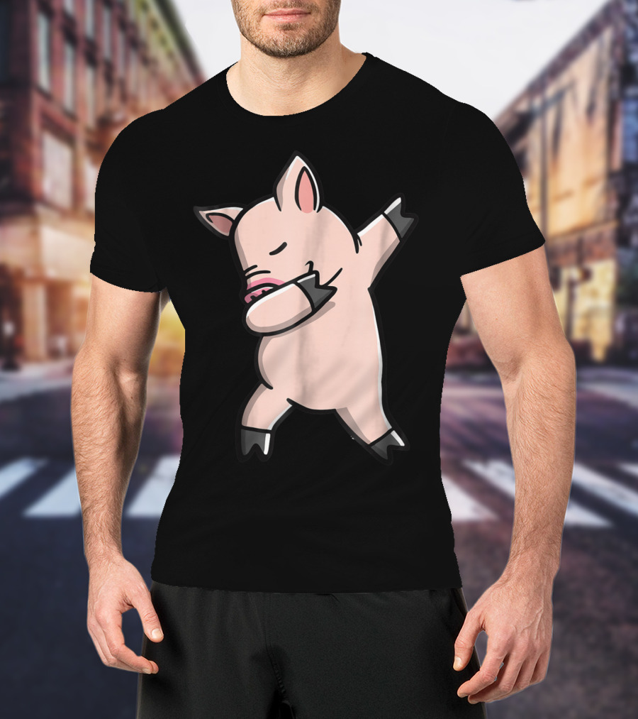 Dabbing Piggy Piglet Youth Gesture T-Shirt