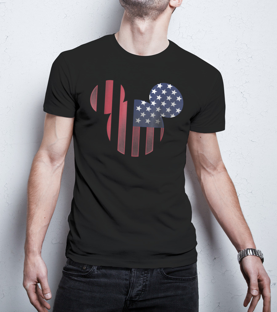 Disney Mickey Mouse Americana Stars And Stripes Ears T-Shirt