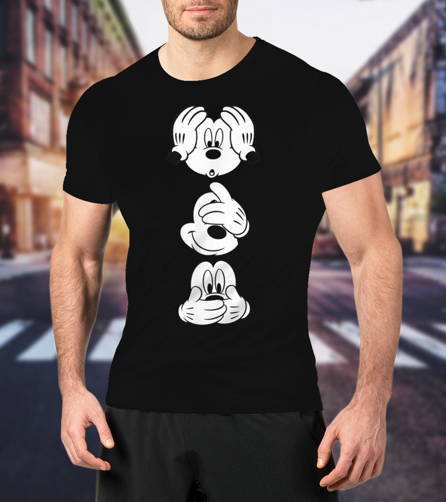 Disney Mickey Mouse Hear No Evil See No Evil Speak No Evil T-Shirt