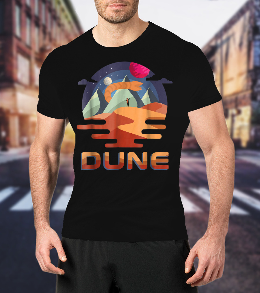 Dune Science Fiction Sci Fi Landscape Arrakis Planets Moon Desert Sand T-Shirt