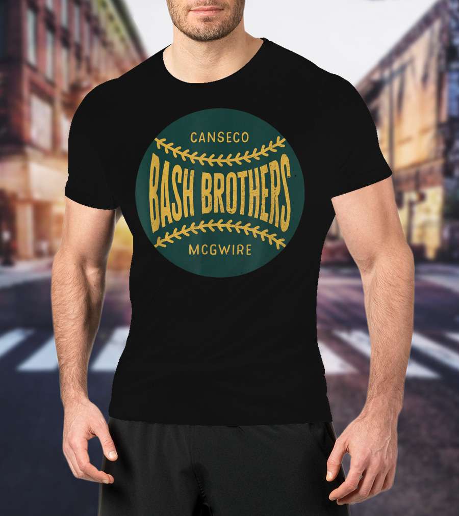 Distressed Vintage Look Bash Brothers Canseco McGwire T-Shirt