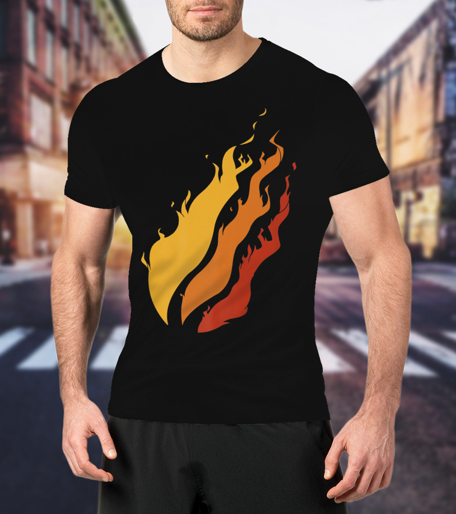 Fire Nation Boys Gaming Playz Streamer Gamer Fiery Flame Elements T-Shirt