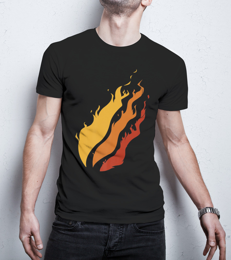Fire Nation Boys Gaming Playz Streamer Gamer Fiery Flame Elements T-Shirt