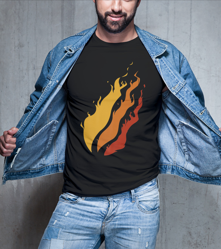 Fire Nation Boys Gaming Playz Streamer Gamer Fiery Flame Elements T-Shirt