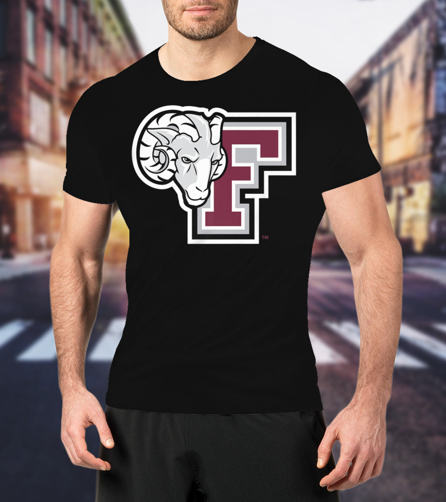 Fordham Rams NCAA College Logo Large F With Ram T-Shirt