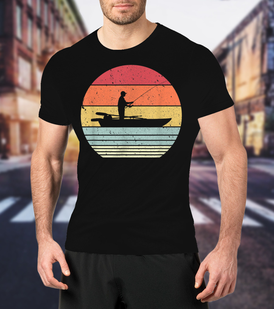 Sunset Fishing Style For Fisherman T-Shirt