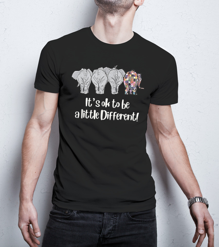 It's Ok To Be A Little Different Elephant With Autism T-Shirt
