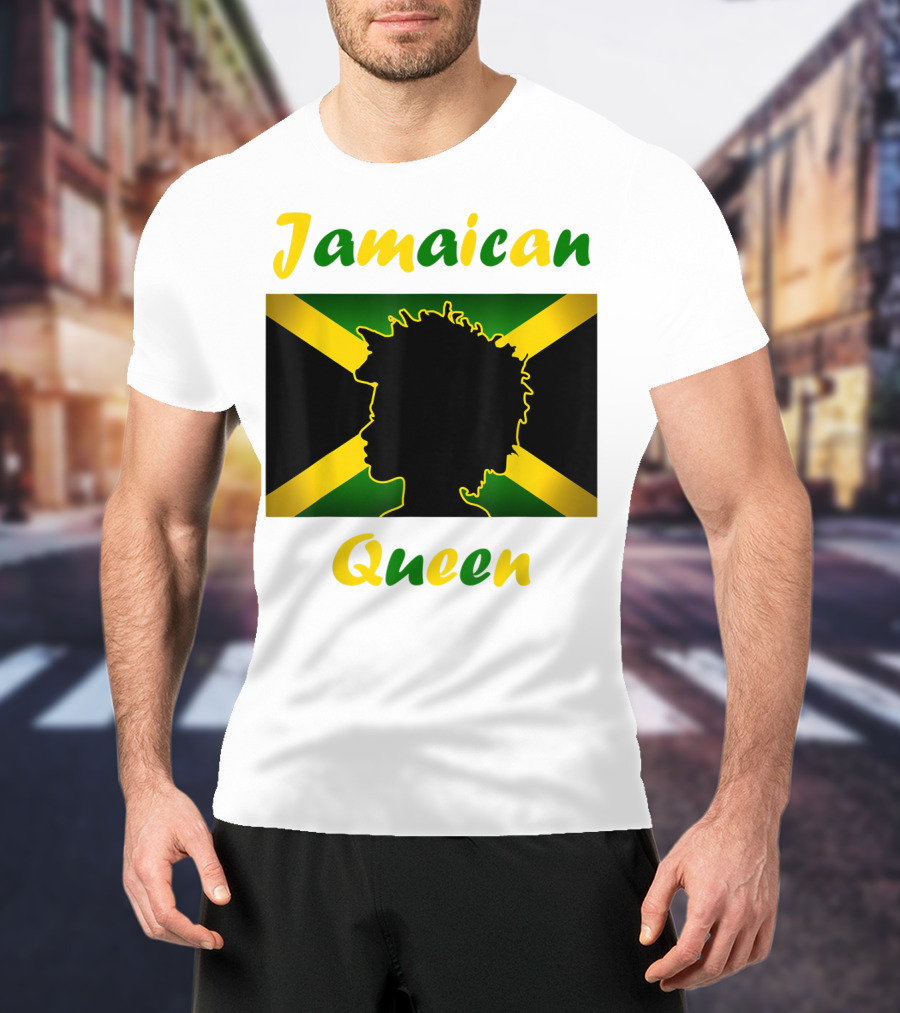 Jamaican Queen Independence Silhouette Flag T-Shirt