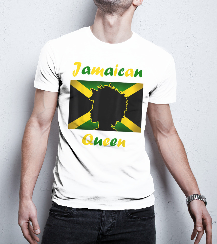 Jamaican Queen Independence Silhouette Flag T-Shirt