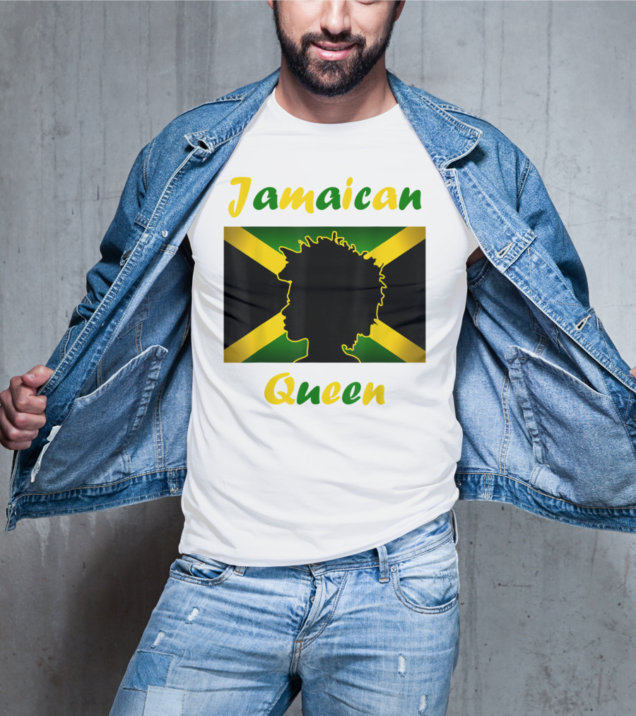 Jamaican Queen Independence Silhouette Flag T-Shirt