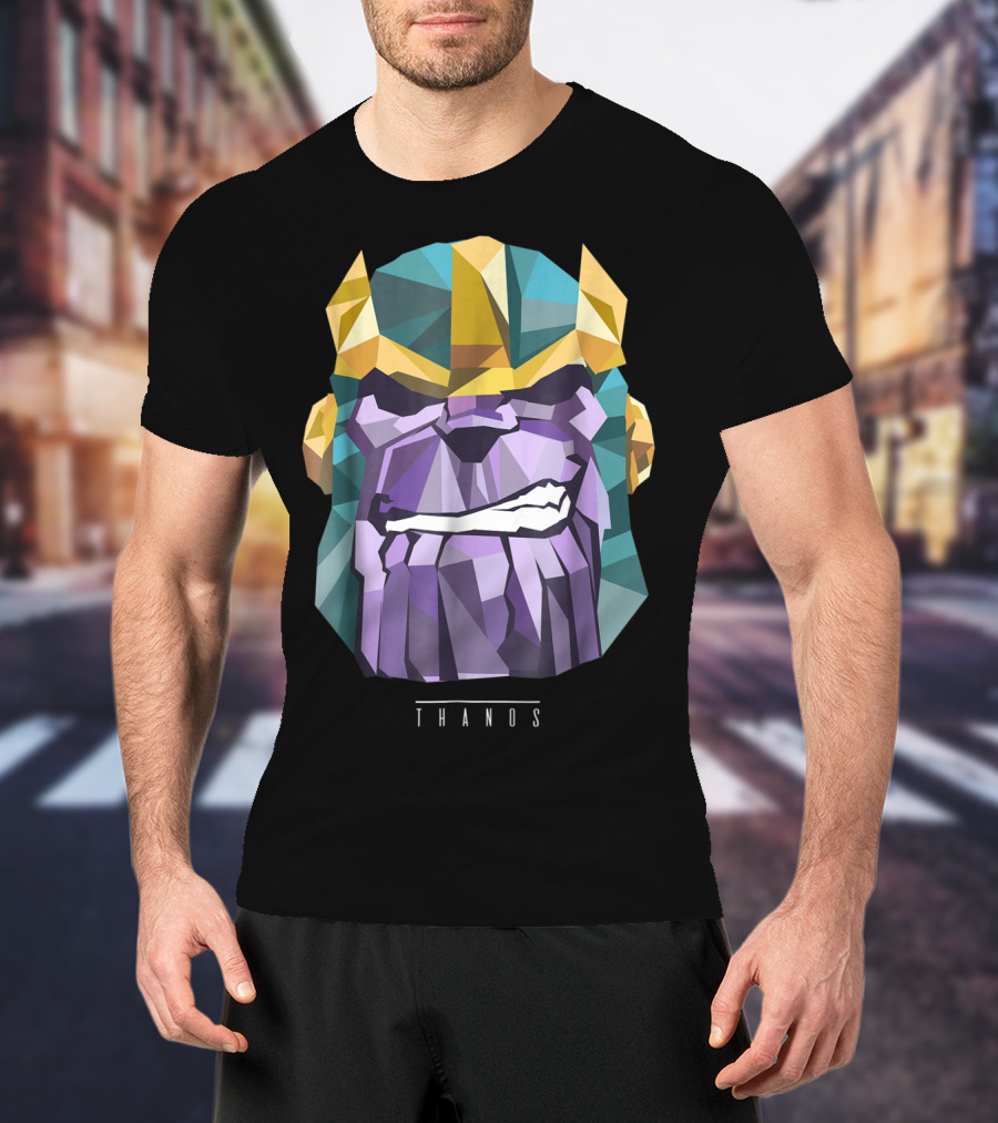 Marvel Thanos Geometric Low Poly Head T-Shirt