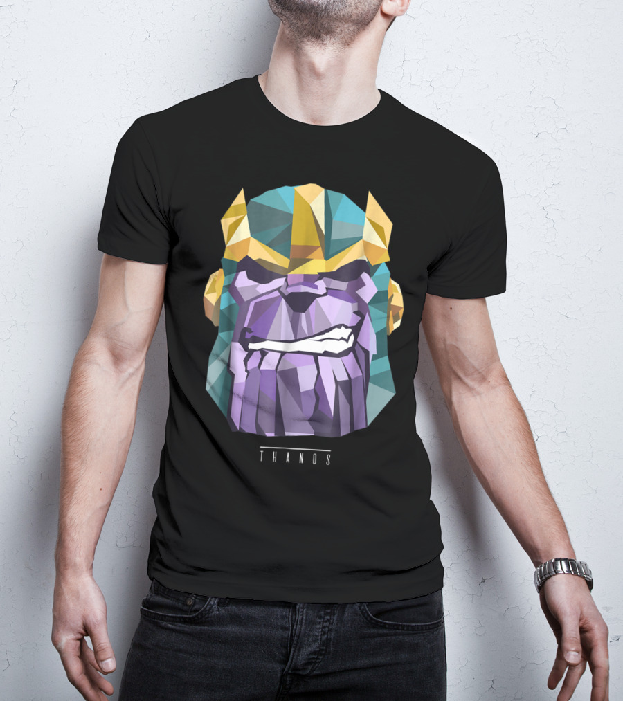 Marvel Thanos Geometric Low Poly Head T-Shirt