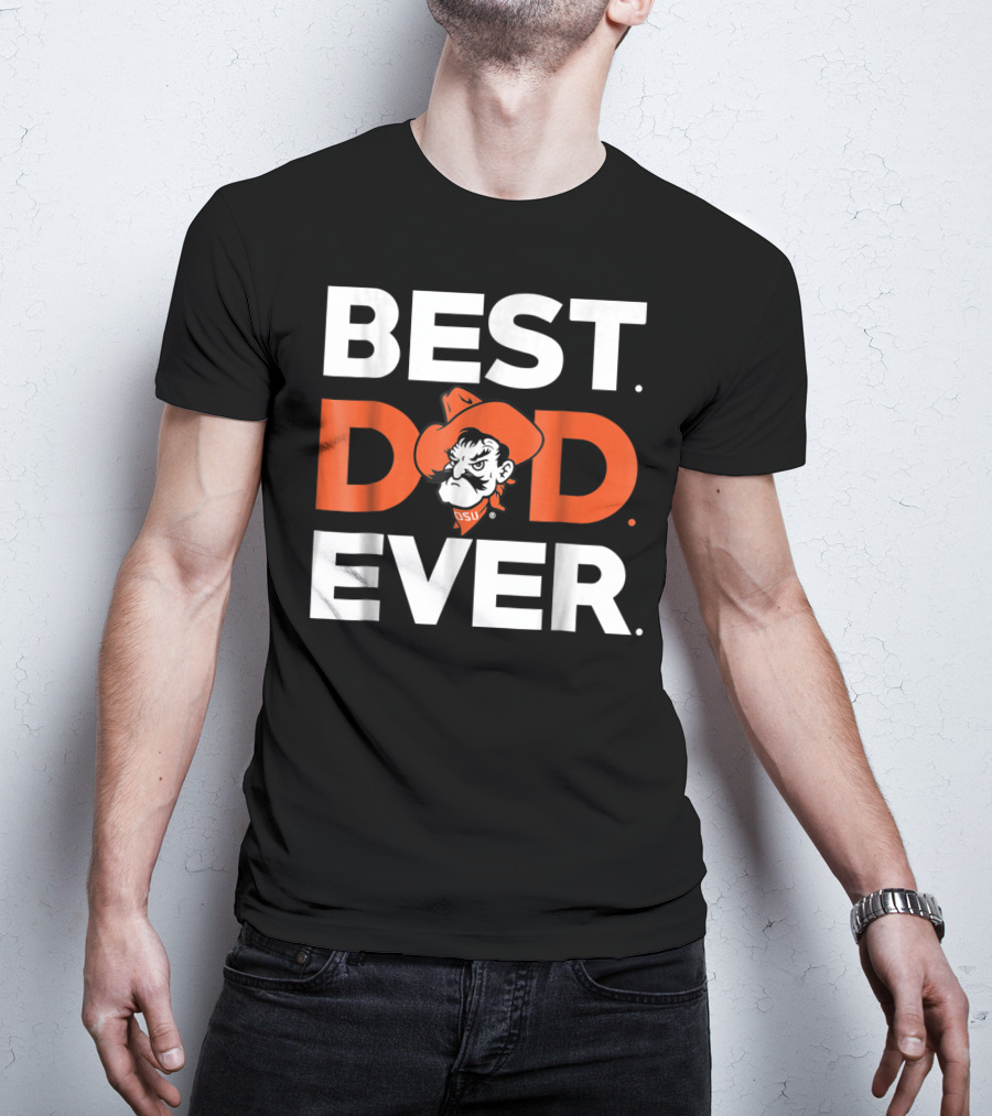 Oklahoma State Cowboys Best Dad Ever Pistol Pete T-Shirt