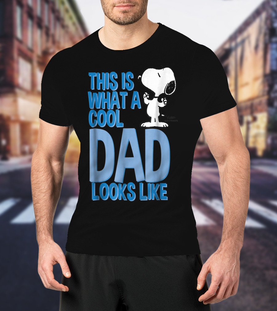 Snoopy This Is What A Cool Dad Looks Like Peanuts Mens T-Shirt