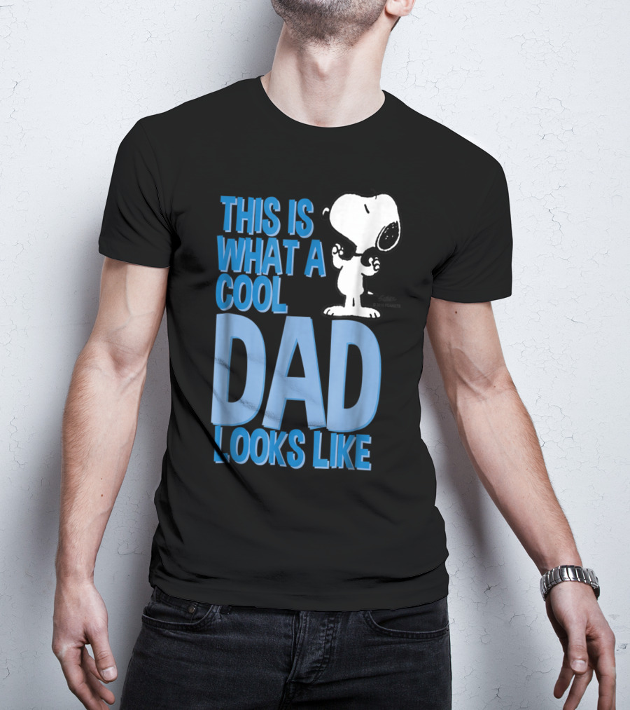 Snoopy This Is What A Cool Dad Looks Like Peanuts Mens T-Shirt