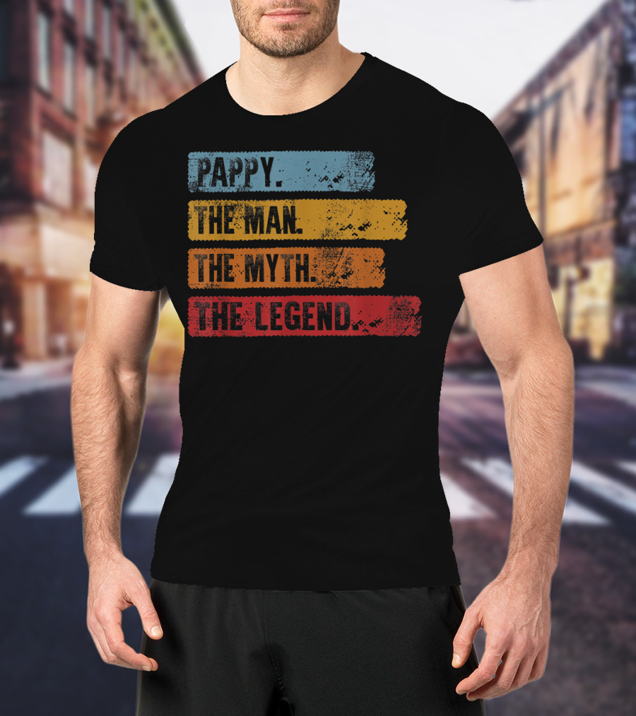 Pappy The Man The Myth The Legend Vintage Mens T-Shirt