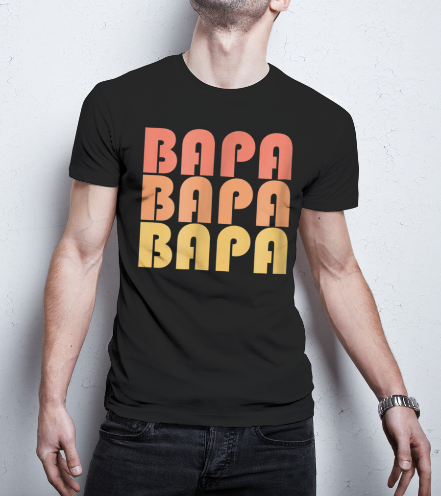 Bapa Retro Vintage Typography 1970s T-Shirt