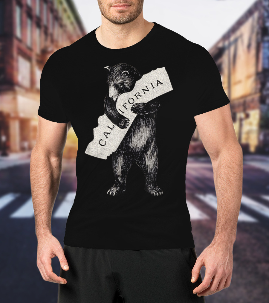 Retro I Love California Bear Hugging State Vintage Cali T-Shirt