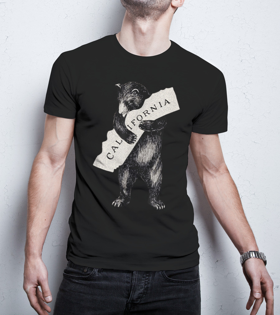 Retro I Love California Bear Hugging State Vintage Cali T-Shirt