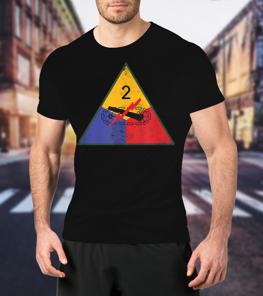 2nd Armored Division WW2 Veteran Patch Tank Emblem T-Shirt