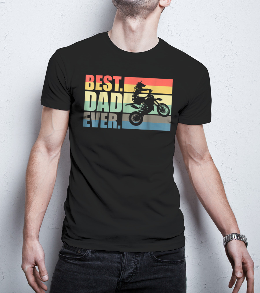 BEST DAD EVER Vintage Motocross Father's Day T-Shirt