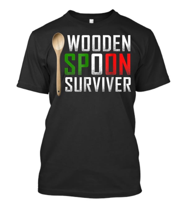 Wooden Spoon Survivor Green Red T-Shirt