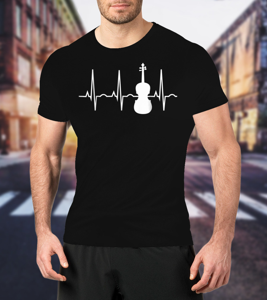 Viola Heartbeat Orchestra Player Musician T-Shirt