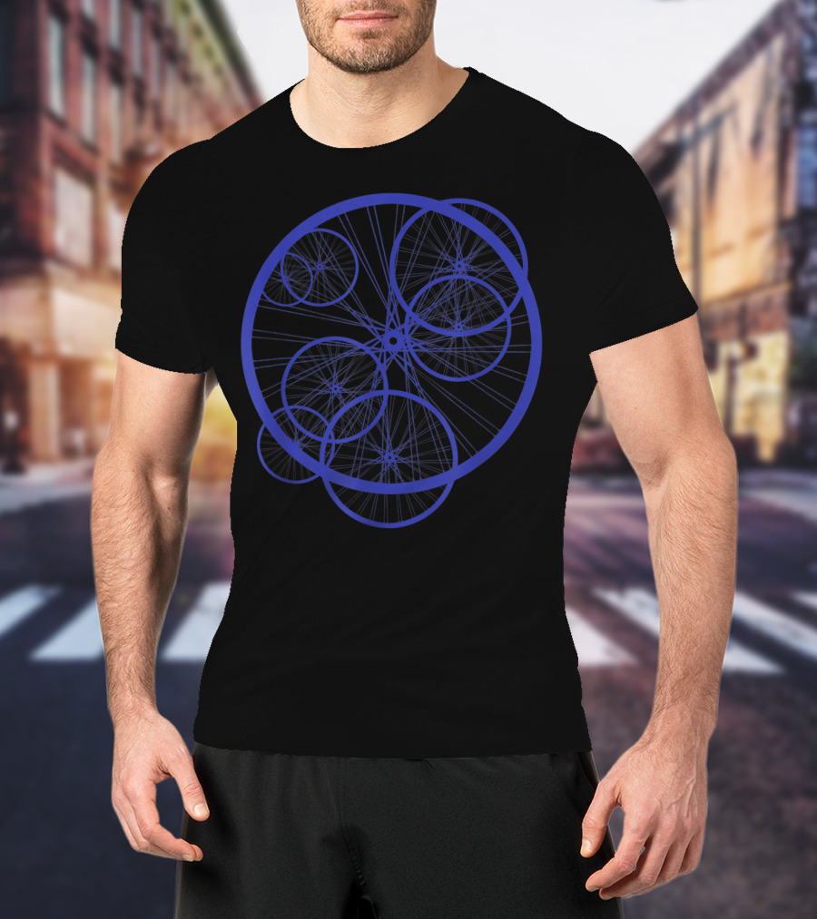 Bicyclist Cyclist Bike Wheel Network T-Shirt