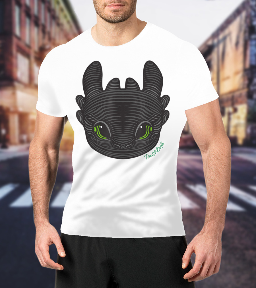 How To Train Your Dragon 3 Hidden World Toothless Green Eyes T-Shirt