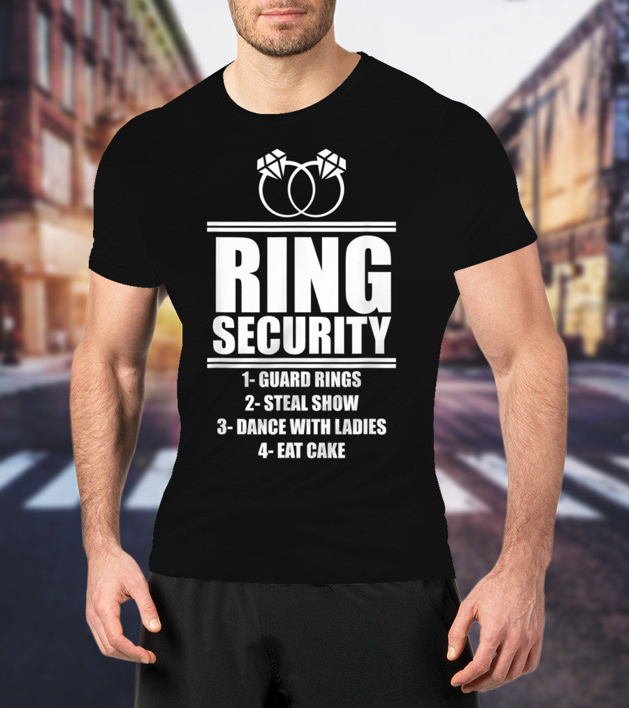 Kids Ring Security Ring Bearer Guard Rings Steal Show Dance Eat Cake T-Shirt