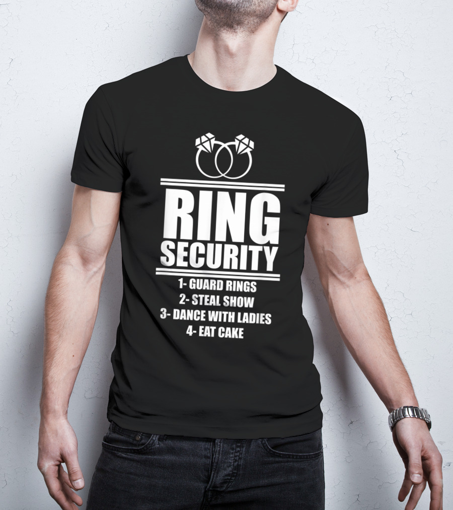 Kids Ring Security Ring Bearer Guard Rings Steal Show Dance Eat Cake T-Shirt