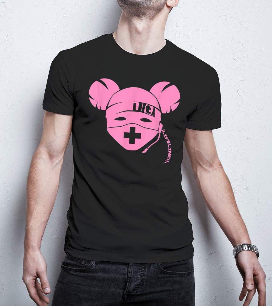 Life Line Clean Pink Apex Lifeline Gaming Character Face Mask T-Shirt
