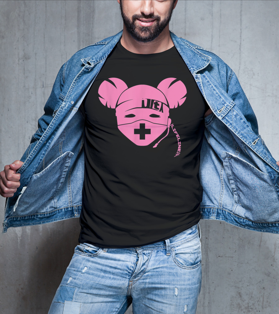 Life Line Clean Pink Apex Lifeline Gaming Character Face Mask T-Shirt