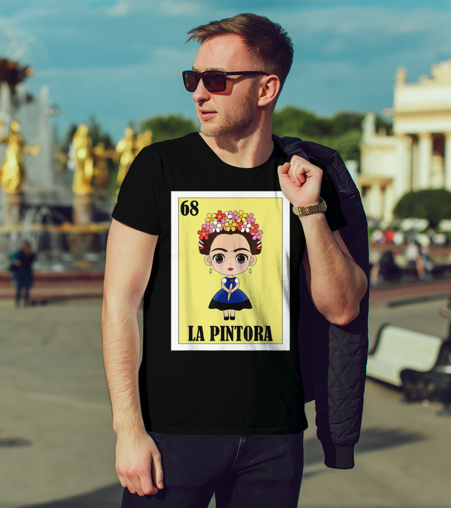 Loteria 68 La Pintora Mexican Graphic Icon T-Shirt