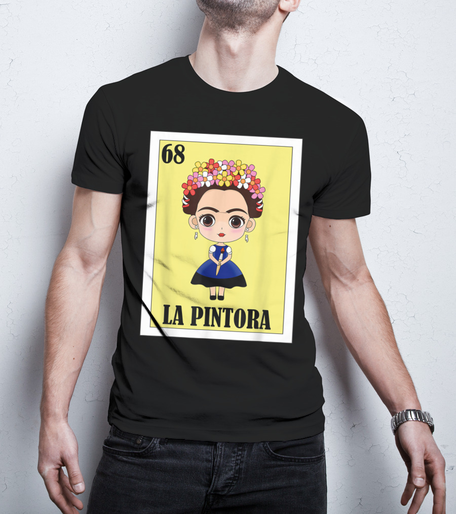 Loteria 68 La Pintora Mexican Graphic Icon T-Shirt