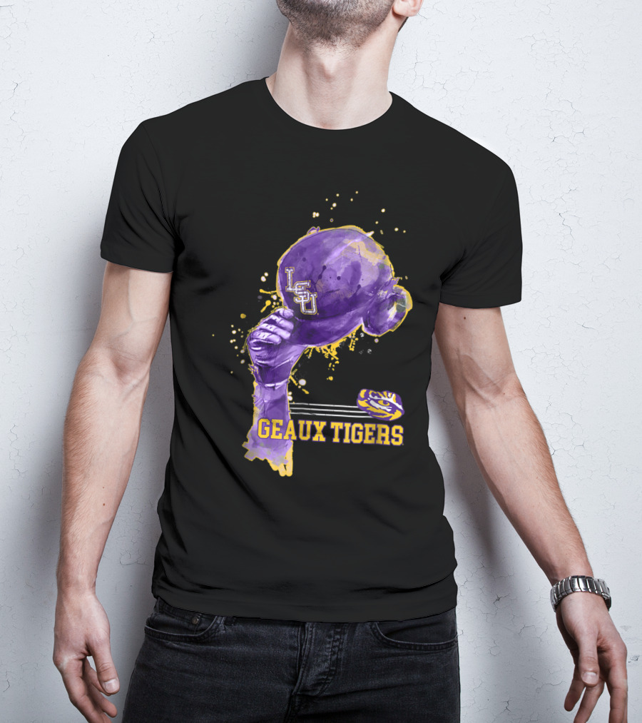 LSU Tigers Geaux Tigers Baseball Hat LSU Helmet T-Shirt