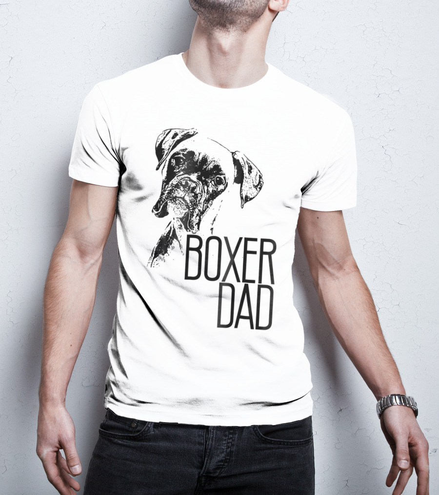 Boxer Dad Dog Face Dog Lovers Mens Boxer T-Shirt