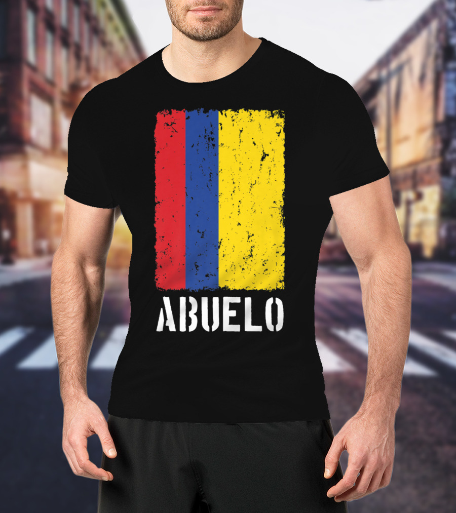 Colombian Grandpa Abuelo Colombia Flag T-Shirt