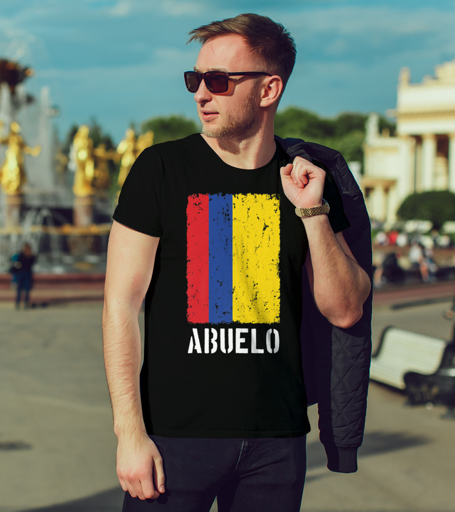 Colombian Grandpa Abuelo Colombia Flag T-Shirt