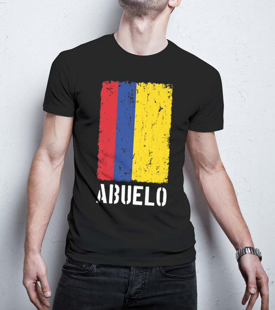 Colombian Grandpa Abuelo Colombia Flag T-Shirt