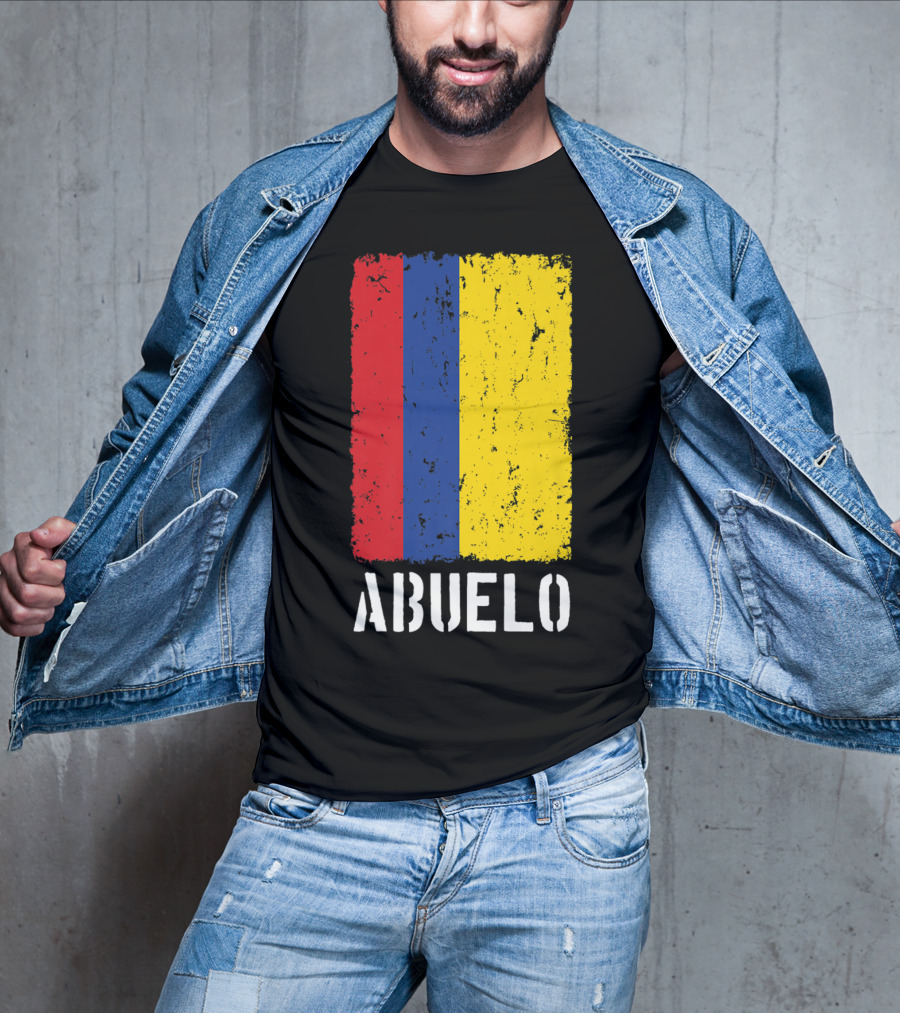 Colombian Grandpa Abuelo Colombia Flag T-Shirt