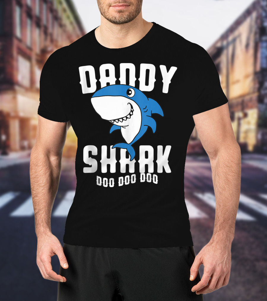 Daddy Shark Doo Doo Doo Husband Father's Day Gran T-Shirt