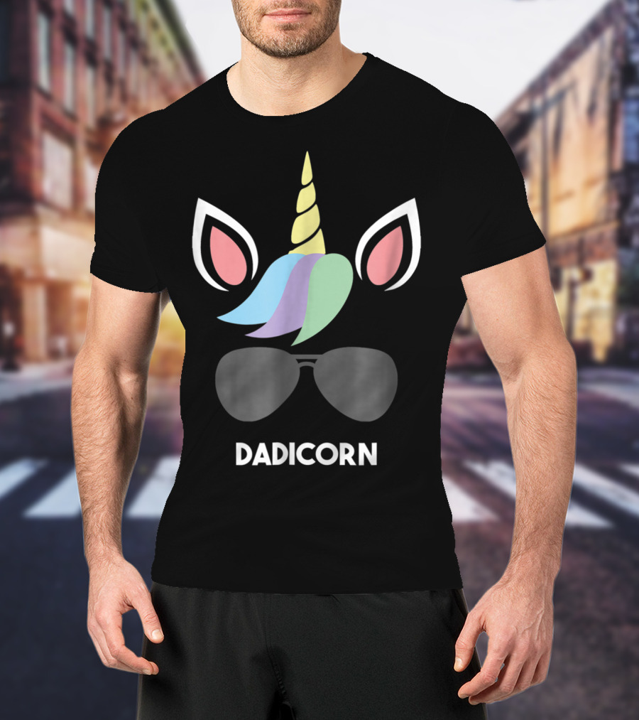Dadicorn Funny Unicorn Best Dad Father Mens T-Shirt