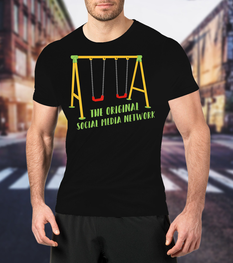The Original Social Media Network Funny Playground Swing Set T-Shirt