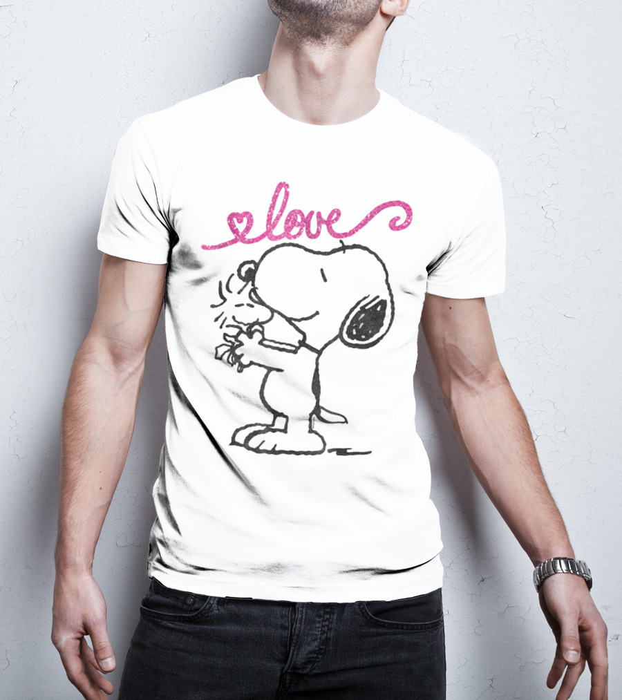 Peanuts Snoopy Woodstock Love Mother's Hug T-Shirt