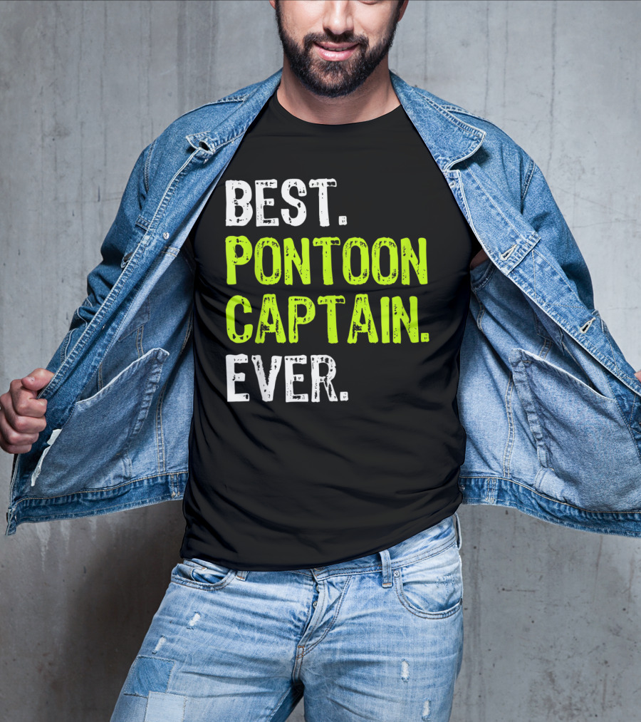 Best Pontoon Captain Ever Funny Boat Lake T-Shirt