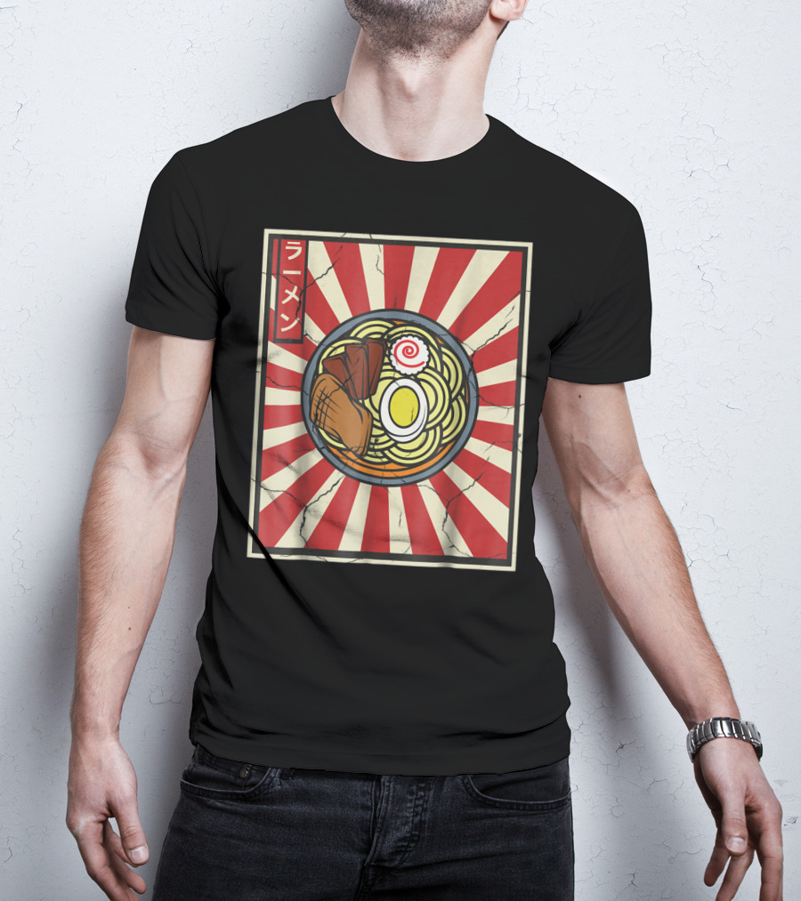 Ramen Retro Vintage Japanese Tasty Noodles Lover T-Shirt