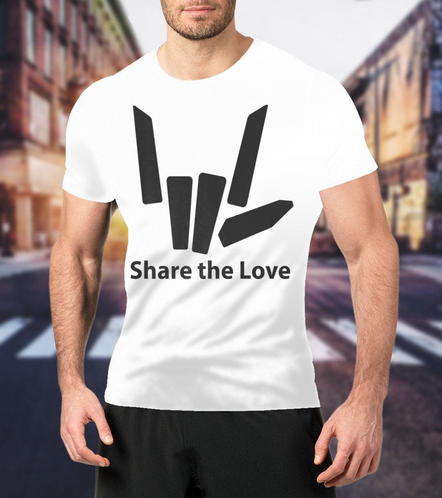 Share The Love Emblem Color Option Kids Boys Premi T-Shirt