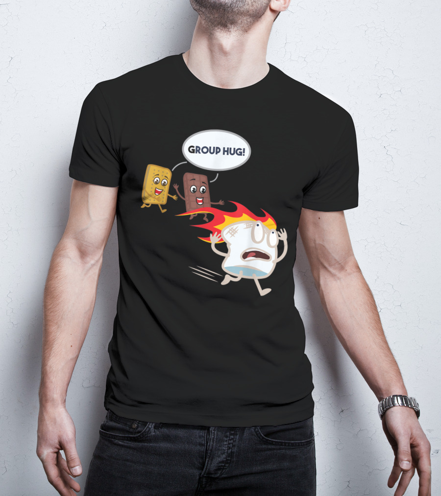 Group Hug S'mores Marshmallow Camping Roastin' T-Shirt