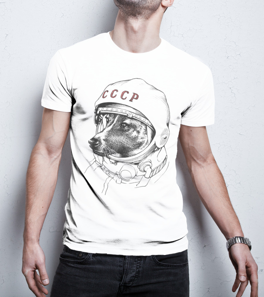CCCP Space Traveler Dog Cosmonaut T-Shirt